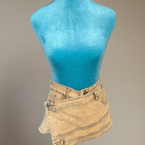Dresses & Skirts - Tan Denim Mini Skirt